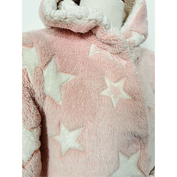 Me Jane Girls 4 Hooded Star Appliqué Faux Fur Jacket Coat - Picture 6 of 6